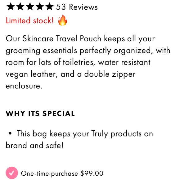 Truly Vegan Leather Skincare Travel Pouch Bag ~ Choose Your Color! - Picture 9 of 11